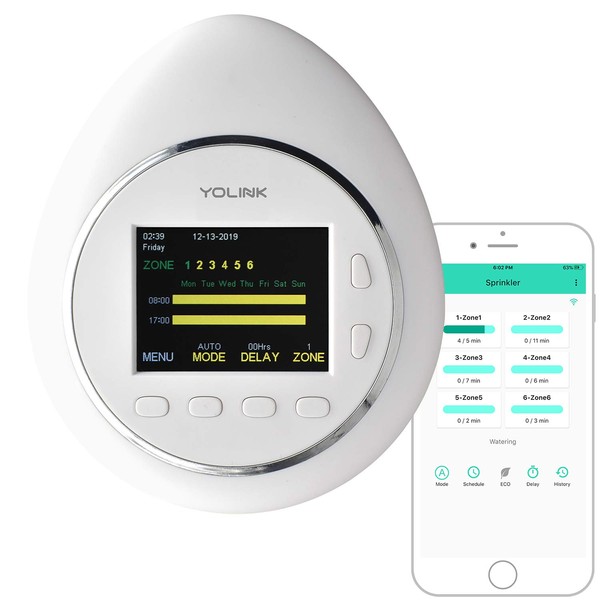 Smart Sprinkler Controller, YoLink 1/4 Mile World's Longest Range Automatic