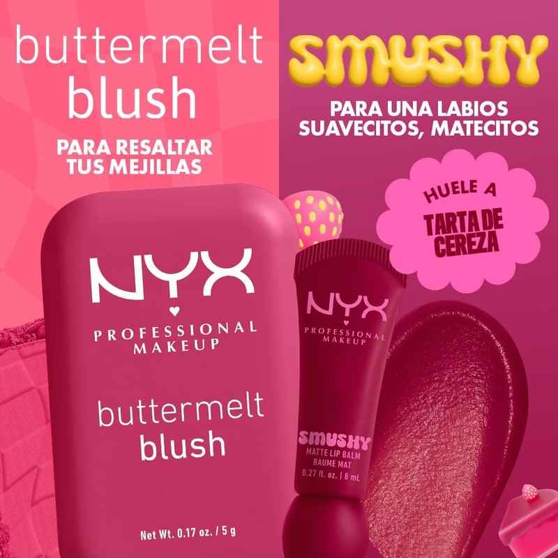 NYX Professional Makeup Smushy Matte Balsamo labial, Tono Squizze n