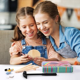 Heveer DIY String Art Kit for Beginners DIY Moon Craft Kit Nail String Art Kit for Adults Children Wall Decorations Unique Gift