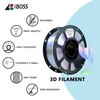 iBOSS Glitter 3D Printer Filament Clear PLA Plus, Multicolor Transparent
