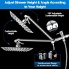 HEAD Modern 5-Setting Shower Head Combo, 10 Inch High Pressure