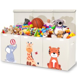 Zebra Baby Toy Storage Organizer for Kids and Toddlers, 40" x 13.5" x 16.5" - Large Collapsible Toy Chest for Living Room - Box, Bin, Organizer for Boys and Girls, Extra Big