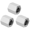PATIKIL 1/2"-13 UNC 304 Stainless Steel Hex Coupling Nuts, 3Pcs