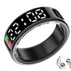 Black Smart Ring for Men Women,Health Ring with Display Screen