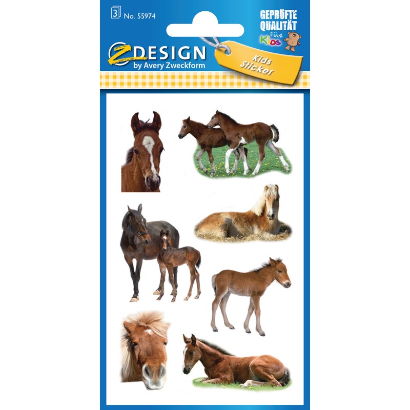 Avery Zweckform CRE Foal Photo Paper Stickers - 3 Sheets
