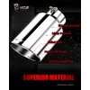MZS Exhaust Tips, Stainless Steel 4" Inlet 8" Outlet 15"