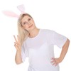 Funcredible White Bunny Ears Headband - Velvet Bendable Rabbit Ears