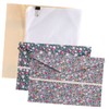 Tofficu Plush Floral Document Bag 4pcs A4 File Folder Office