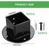 Post Holder, Pack of 2 Screw-On Sleeves, 50 x 50