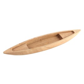 Sarini Wooden Fishing Boat Model Decoration Unfinished Boat Ornaments Craft for Party Decoration Shelf Decor Nautical Theme Handmade Boat Craft