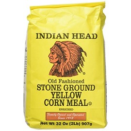 Indian Head Old Fashioned Stone Ground Yellow Corn Meal 2 lb, 2 Pack