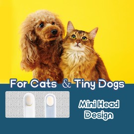 MoonyMars Small Dog Toothbrush, Cat & Puppy Tooth Brushing Kit, Ultra Soft & Mini Head Teeth Brush for Kitten & Tiny Pet, Doggy Toothbrushes Deep Dental Clean, 2 PCS, Graywhite