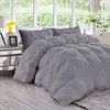 Linen Drip Grey Pinch Pleat Goose Down Comforter Twin/Twin XL