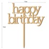 Decoración para tarta de cumpleaños para adultos, de madera rústica
