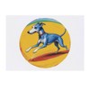 'Whippet On A Racetrack' Temporary Tattoo - Water Resistant, Skin-Safe,