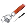 Vrasly Genuine Leather Car Keychain, Microfiber Leather Car Keychain, 3