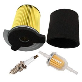 HIFROM Air Filter Pre-Filter with Spark Plug Fuel Filter Tune Up kit Replacement forYamaha G1 2 Cycle 1978-1989 Gas Golf Cart and G14 4 Cycle 1995-1996 Gas Golf Cart Replace J10-14417-00 JF7-14450-01
