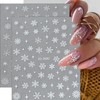 9Pcs Christmas Nail Art Stickers Gold Snowflake Stickers for Nails
