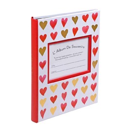 Nakabayashi A-FTPW-L-206-R Window Cover Album, Large Size, 2 Tiers, Holds 80 Sheets, Red