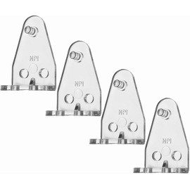 Cutelec 4pcs Hold Down Bracket Clear Plastic Bottom Rail Hold Clips for 1inch Mini Blinds