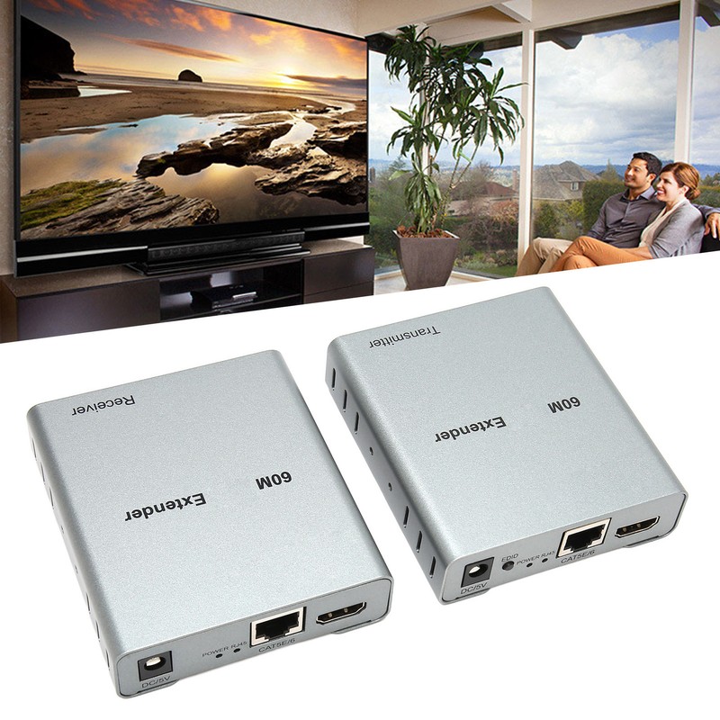 HD Multimedia Interface KVM USB Extender Over Cat5e/6 1080P HD