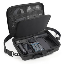 Carrying Case for Insta360 X5, Large Capacity Waterproof Travel Bag Protective Case Organizer for Insta 360 X5 Accessories, for Metal Cage, Charging Hub, Bullet Time 2.0, Foldable Selfie Stick