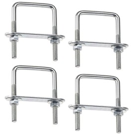 LEPEVNEY M6 quadratische U-Bolzen M6, 42 mm Innenbreite 70 mm Länge, mit Muttern, Platten und Unterlegscheiben, Dichtung für Autos, Anhänger, Ski, Boote, Angeln, Boote, Rohrleitungen – M6 x 42 x 70, 4