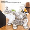 Resin Elephant Feng Shui Statue Wealth Lucky Figurine Crafts Home