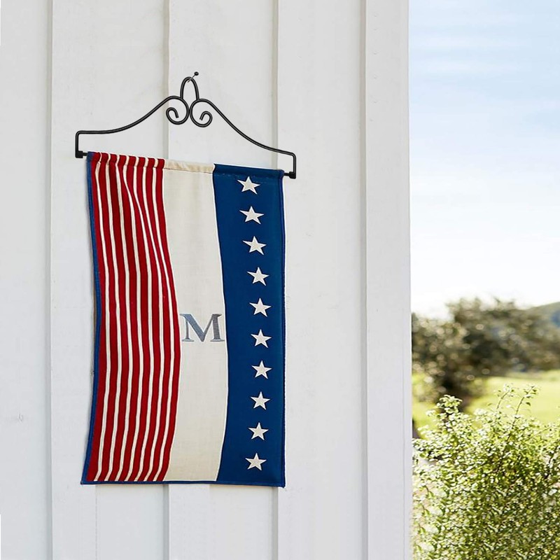 Anley Wrought Iron Garden Flag Hanger - Garden Banner Holder