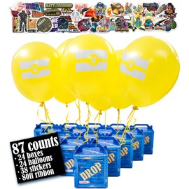 Game Party Military Supply Loot Drop Box Party Favors - 24-Pack. Party Decoration and Gift Bags, Gaming Themed Birthday Activities and Party Supplies