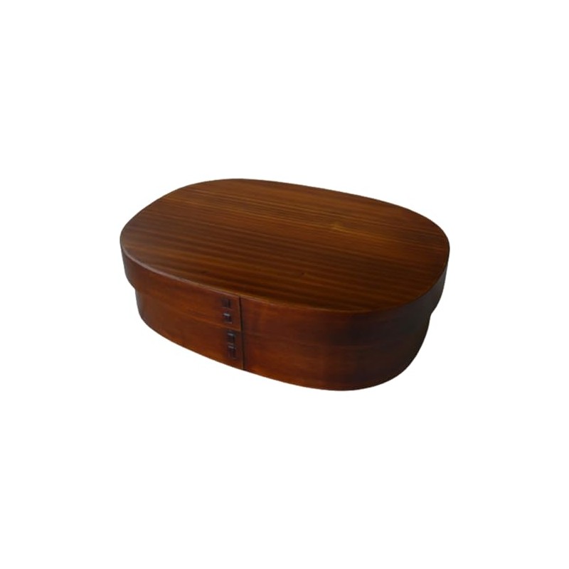 J-kitchens Magewappa Lunch Box, Wooden, Extra Large, Single Tier, Lacquer,