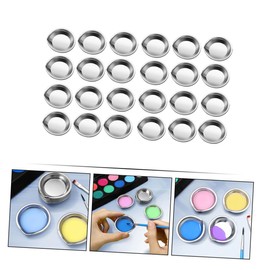 Healeved 30pcs Stainless Steel Color Mixer Paint Trays for Art Drawing Durable Watercolor Palette for Mixing Pigments Easy to Clean and Store for Professionals and DIY Crafts