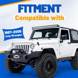 HECASA Left Headlight Bulb Bracket Bucket Compatible with 1997-2006 Jeep Wrangler Replacement for 110383 PP Plastic Driver Side