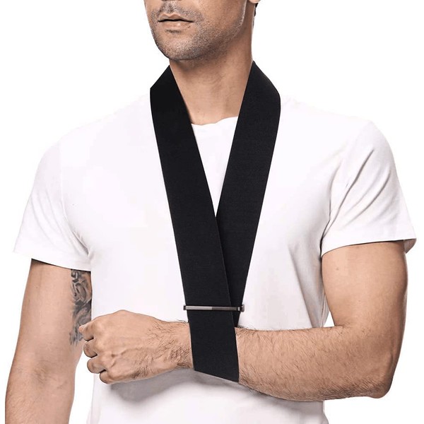 supregear Foam Arm Sling, Lightweight Comfortable Neck Support Collar Immobilizer Simple Foam Collar and Cuff Sling Breathable Medical Shoulder Support for Injured Arm/Hand/Elbow