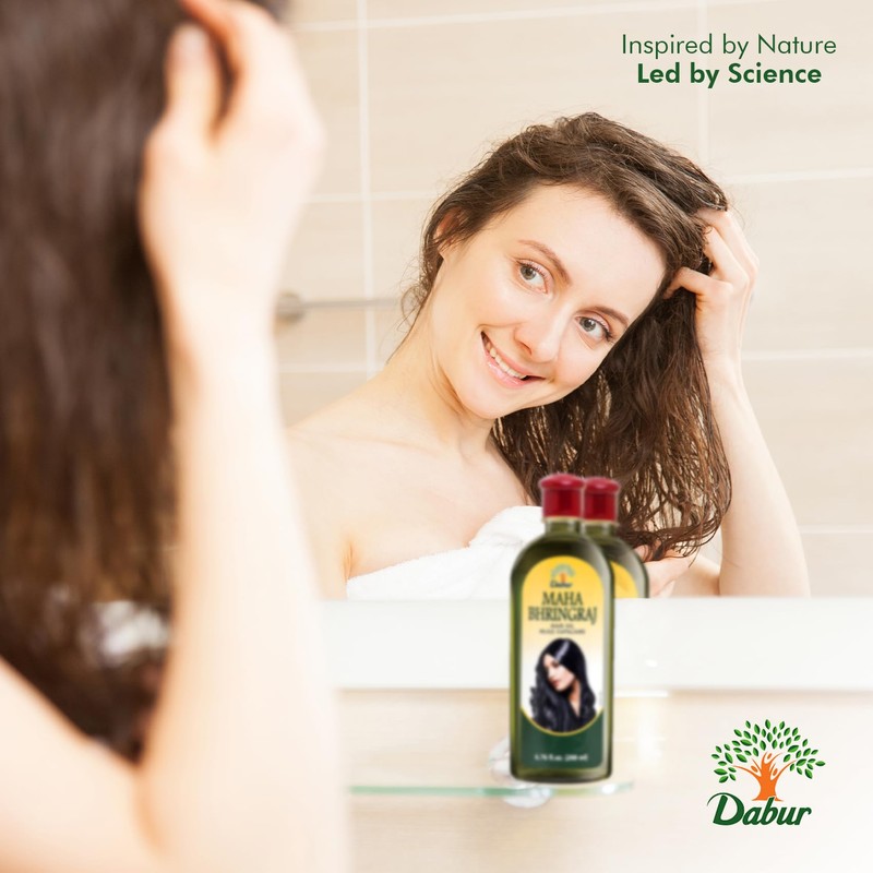 Dabur Maha Bhringraj Herbal Ayurvedic Hair Oil – Infused with