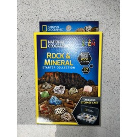 National Geographic Rock & Mineral Starter Collection 10 Specimens Case ID Sheet