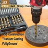 GMTOOLS 30 Pcs Titanium Impact Drill Bit Set, Hex Shank