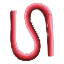 PATIKIL 120pcs Rainbow Quilling Strips Paper 3/16"(5mm) 21" Origami Paper Quilling Strip for Art DIY Hand Craft Christmas, Gradient Red