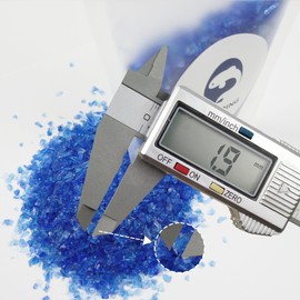 LUSTERING High Luster Crushed Glass Glitter, Broken Glass, Glass Chips for Crafts DIY Epoxy Resin Art, Nail Art, Jewelry Making,Geode Painting, 1-3mm,100g/3.53oz (Cobalt Blue)