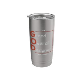 IN GOD WE TRUST Grand Overall Designer Christian Inspired Stainless Steel Insulated Tumbler