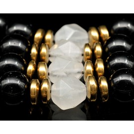 ElisaJewelryArt - Unique Lion Pendant Quartz Beaded Necklace Genuine Gemstone Protection Stone Clasp Closure Animal Necklace Unisex Necklace (22, Quartz)