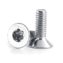 M4 Star Flat Head Screws, 304 Stainless Steel Torx/Star Drive Wood Screws, 50PCS/Pack(M4×8mm)