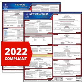 2022 New Hampshire and Federal Labor Law Poster Set (English, NH State) - OSHA Compliant Laminated Posters