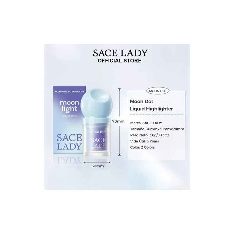 Sace Lady Iluminador Líquido Maquillaje 3 En 1 Impermeable
