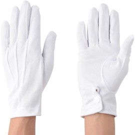 Kachiboshi #211 Nylon White Gloves, With Hooks, S