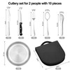 penobon Camping Crockery Set for 2 People, 10 Pieces Portable