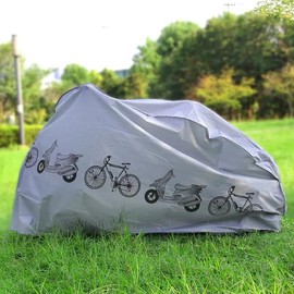 Bicycle Cover, Waterproof Bicycle Cover, Dustproof & Windproof Bicycle Protector, Outdoor Cycling Accessories for Bike, Electric Bike, Mountain Bike - Color: Gray, Specification: 1 Count