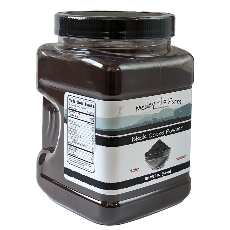 Black cocoa powder by Medley hills farm 1 Lb. in