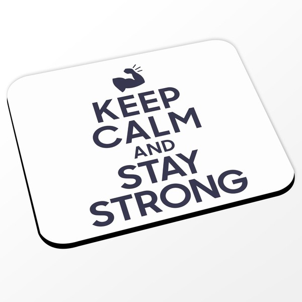 Fabulous Mauspad Keep Calm and Stay Strong Parodie Sport Krafttraining,