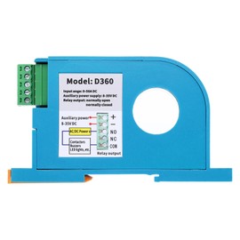 sourcing map Miniature Current Switch 8-35V 0-50A DC Current Sensing Switch Sensor Monitoring Relay Adjustable Normally Open/Normally Close, D360